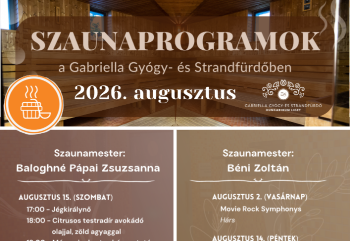 Augusztusi szaunaprogramok