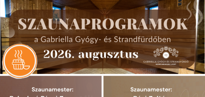 2026. augusztusi szaunaprogramok